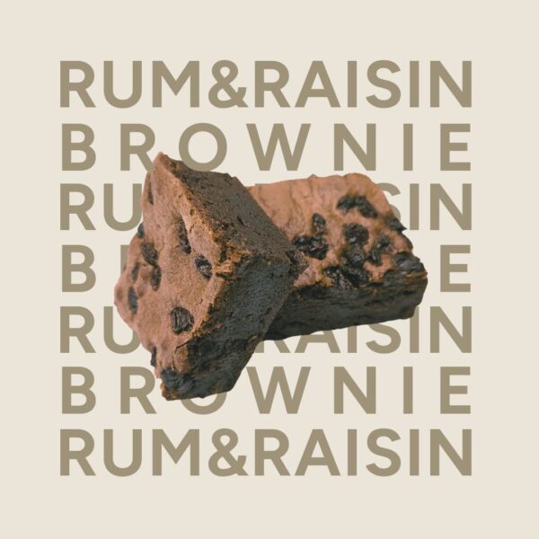 Rum and Raisin Brownie Slice